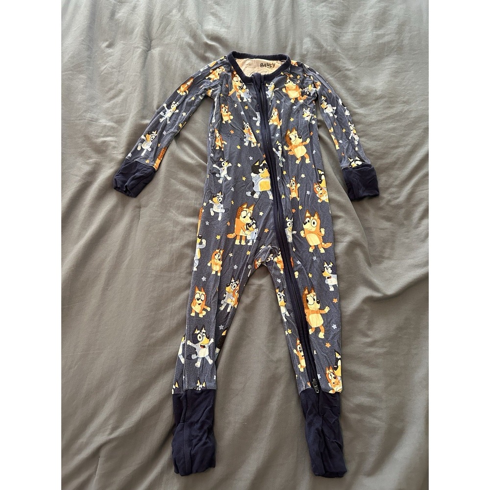 Little Sleepies 12-18 Months Bluey Dance Mode Zippy Pajamas Long Sleeve Bamboo